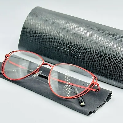 Flair Eyeglasses Ladies Angular Red Cateye Oversize Mod. 220 Col. 801 New • $99.60