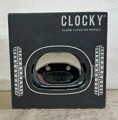 Clocky Alarm Clock On Wheels Chrome Extra Loud For Heavy Sleeper Moving Rolling • $29.99