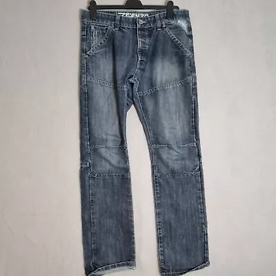 Ze Enzo Jeans Size W32 L30 Mens Blue Cotton Button Fly Washed • £11.99