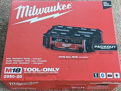 Milwaukee M18 Packout Radio + Charger Model# 2950-20 • $299.99