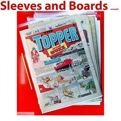Comic Bags And Acid Free Boards For Vintage Large Comics.  Size6 A3 X 10 • $35.42