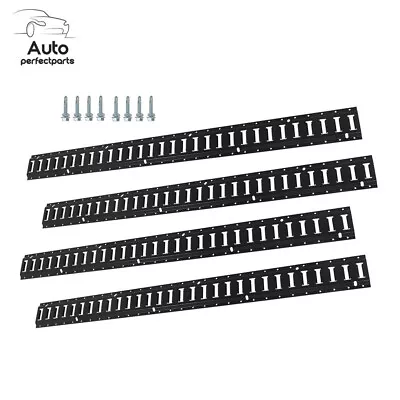 E Track Tie Down Rail Alloy Steel Kit 5' 4Pcs Powder Coat Black ETrack Bar Rails • $85.64