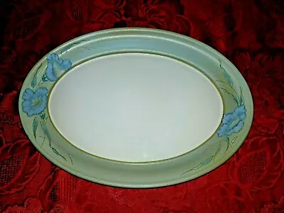 Large Denby Mandarin Hand Painted Oval Plate V.G.C. FREE UK P&P • £12.99