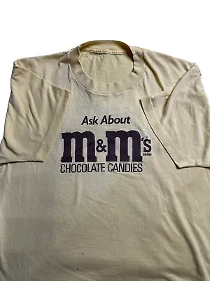 Vintage M&Ms Shirt M And Ms Candy 70s Mens 80s Size Large • $25.91