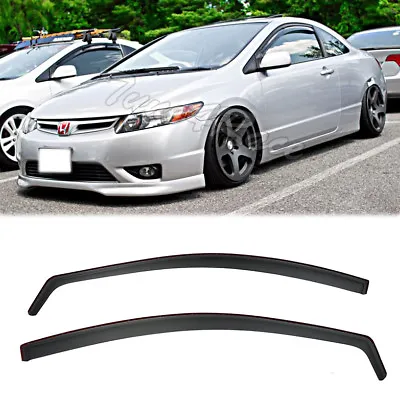 For 06-11 Honda Civic Side Window Visors OE ( In-Channel) 2DR Coupe SI JDM • $36.99