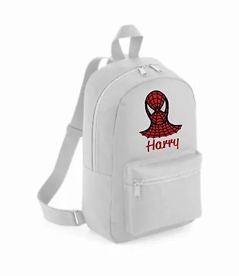 Personalised Embroidered Spiderman Boys Girls Rucksack Backpack Bag Mini School • £17.99