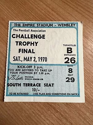 TICKET 1970 FA Trophy Cup Final Telford V Macclesfield • £4.99