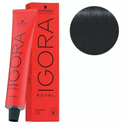 SCHWARZKOPF PROFESSIONAL IGORA ROYAL HAIR COLOR 1-1 Black Cendre 60mL   • $22.95