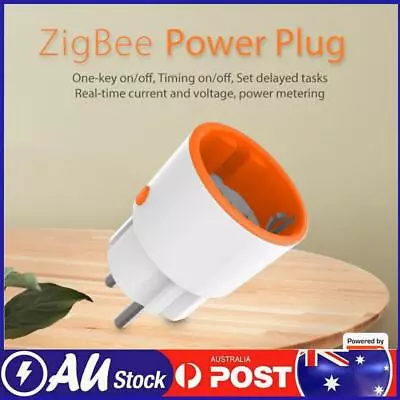 ZigBee 3.0 EU Smart Socket Voice Control 16A EU Plug Power Monitor For Desk Lamp • $20.89