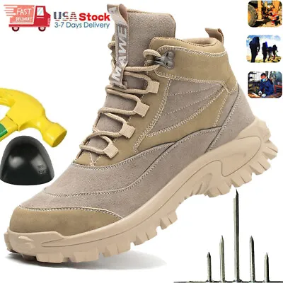 Mens Steel Toe Cap Work Shoes Tactical Army Combat Military Outdoor Safety Boots • $44.09