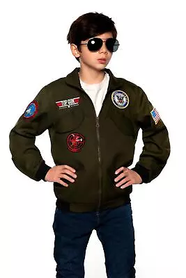 Navy Top Gun Pilot Jacket Child Costume | Medium • $40.99