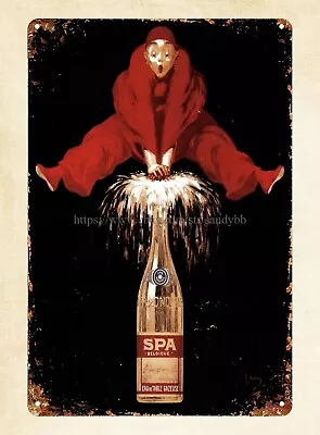 SPA Belgique Soft Drinks Spa Monopolea Poster 1923 Metal Tin Sign Wall Art Store • $15.92