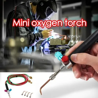 Mini Gas Little Torch Welding Soldering Tool Kit Oxygen Acetylene Gun W/5 Tips • $18.66