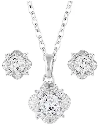 Montana Silversmiths Women's Making Memories Crystal Jewelry Set  Silver • $91.55