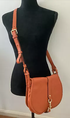 Michael Kors Jamie Saddle Bag Leather Orange Large • $29.99