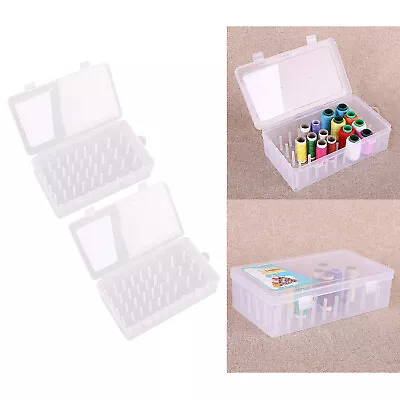 2x Large Empty Sewing Thread Storage Box Organizer Case Organiser Holder • $26.20