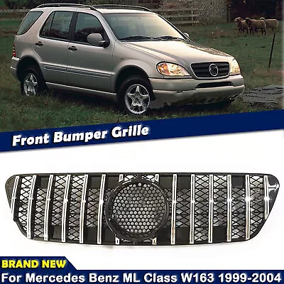 For Benz W163 ML Class Silver Front Grille Grill 1999 2000 2001-2004 Body Kit • $94.44