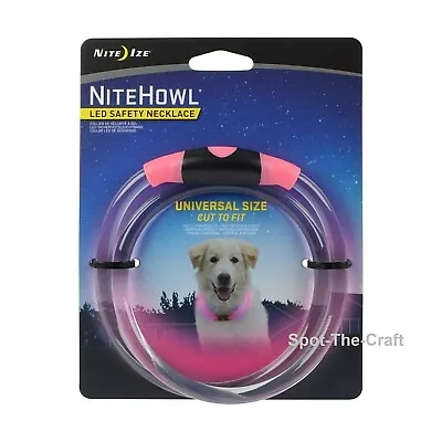 Nite Ize NiteHowl LED Light Dog Collar Necklace Night Safety Pink NHO-12-R3 • $9.99