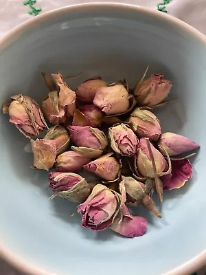 Premium Dried Edible Pink Rose Buds Flowers For Infusion Tea Cocktails Cake • £4.70