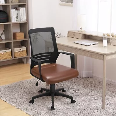 Mesh & Leather Office Chairs Mid-back Swivel Rolling Computer Desk Task Chairs • $75.99