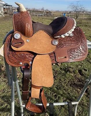 8  King Series Miniature Horse Western Barrel Saddle W/roughout Fenders • $185