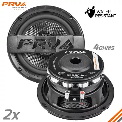 2x PRV 6MR500CF-NDY-4 Midrange 4Ω Neodymium 6.5  Waterproof PRO Audio Speakers • $279.91