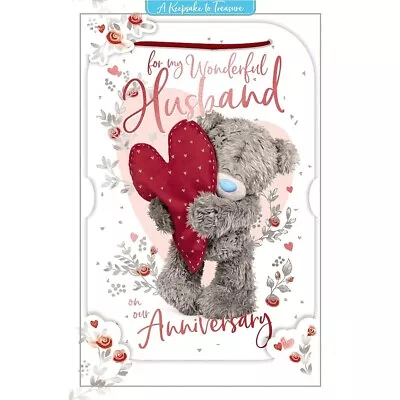 Me To You Tatty Teddy 3d Holographic Keepsake 6x9  Husband Anniversary Card • £3.39