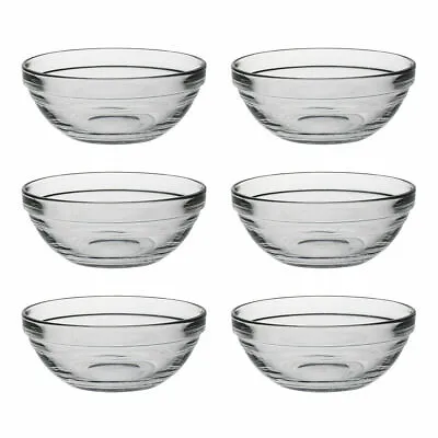 £10.75 • Buy Duralex Set Of 6 Lys Round Stacking Bowl, 12cm Serving Dish Glass Stackable