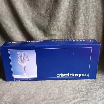 Set Of 6 Cristal D'Arques Longchamp 25 Cl Wine Glasses 8.45 Oz • $36.99