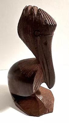 Hand Carved Vintage Wooden Pelican Ironwood Carving Sculpture  • $17.95