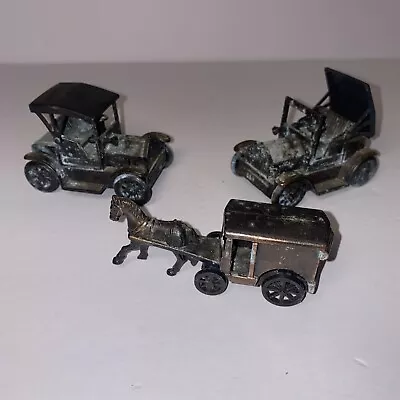 Vintage 1917 Car Pencil Sharpener Die-Cast 1960s Made In Hong Kong (lot Of 3) • $13.50