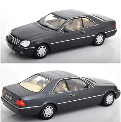 Mercedes C140 600 SEC 1992 Anthrazit Metallic Diecast Model Car 80341 KK 1:18 • £78.99