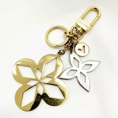 LOUIS VUITTON Bag Charm Maltage Blossom Key Ring M00002 Gold Key Chain Auth Used • $161