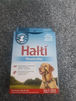 New Halti Dog Harness Head Collar - Size 3 Black • £3.99