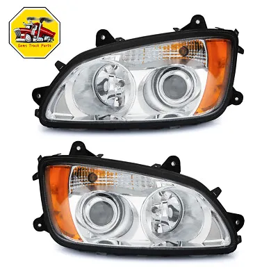 Fits For 2008-2016 Kenworth T600 T660 Projector Headlight Assembly Halogen Pair • $189.51