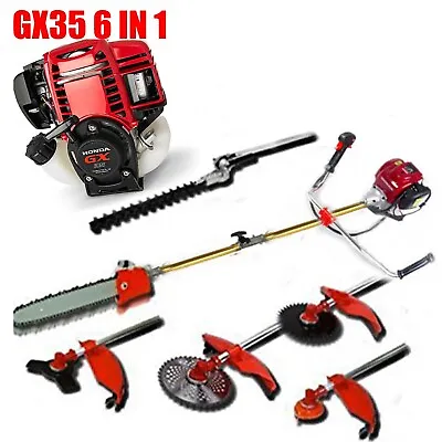 GX35 Weed Wacker Gas Powered 6 In 1 Lawn Mower Grass Trimmer Weed Eater Machine • £225