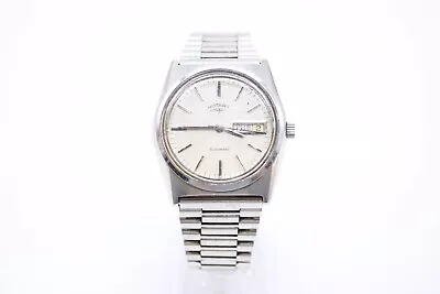 F Vintage Rotary Gents Automatic Steel Day/ Date Wristwatch Working • £13.50