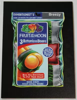 WACKY PACKAGES 2013 ANS11 BLACK CANVAS Card #55  Fruit Of The Moon  • $2.25