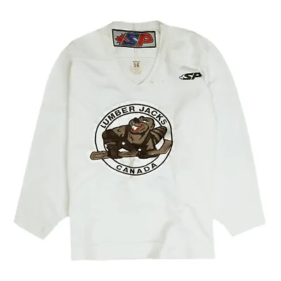 Vintage Lumber Jacks Canada Authentic SP Hockey Jersey Size 56 White • $150