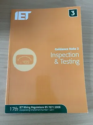 Guidance Note 3 Inspection And Testing • £8