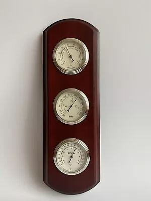 Vintage TAYLOR 3 Dial Red Wood Weather Station • $24.95