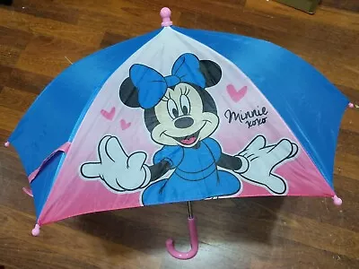 Disney Minnie Mouse Youth Toddler Umbrella 27  Point To Point & 20  Handle New • $8