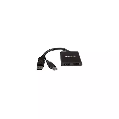 StarTech DisplayPort To 2x DisplayPort Multi Stream Transport Hub Black • $66.43