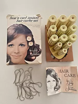 Vintage Lady Sunbeam Heat N Curl Instant Hair Curler Set Fits Onto Iron • $19.95