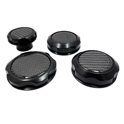 Shadow Series Billet Engine Caps Carbon Inserts Holden VE WM HSV LS2 LS3 L97 L76 • $104.95