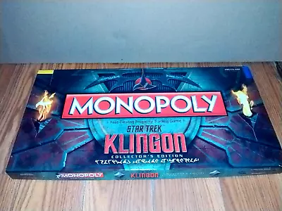 Monopoly Star Trek Klingon Collector's Edition- Open Box W/All Items New Sealed. • $39.99