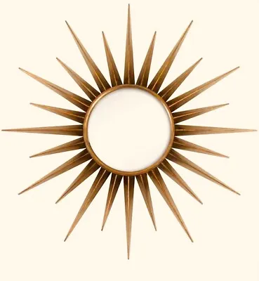 Gorgeous Beverly Hills Hotel Retro 18 Inch Spike Metal Sunburst Mirror • $220