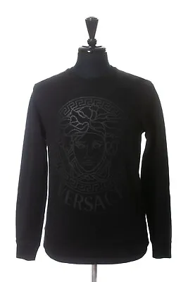 Versace Black Taylor Fit Medusa Print Sweatshirt 28058 • $181.74