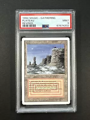 1994 Magic The Gathering Plateau Dual Land Revised PSA 9 • $38