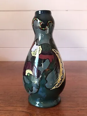 Vintage Decoro Golden Pheasant Pottery Vase Longton England  • $65
